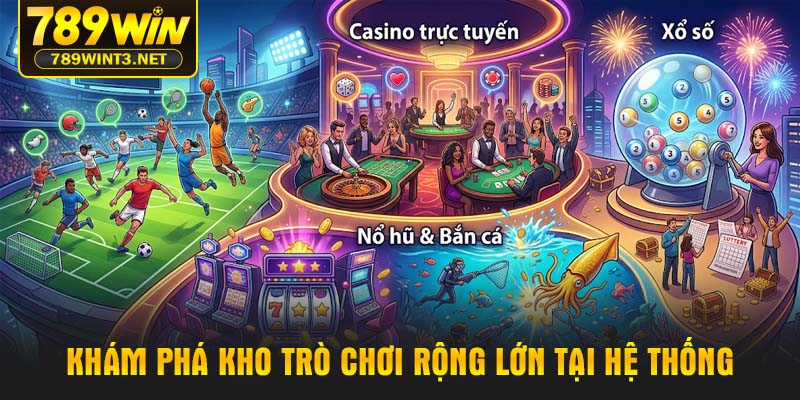 Khám phá kho trò chơi rộng lớn tại hệ thống